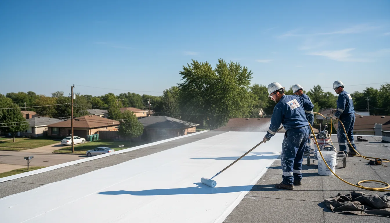 Commercial roof coating in Heavener, OK near me